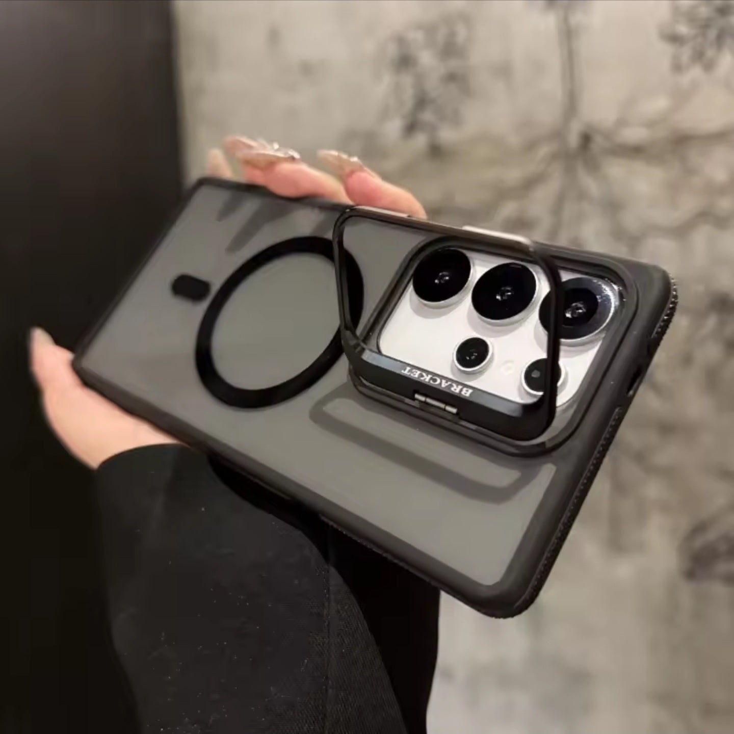 For Magsafe Magnetic Metal Lens Protection Stand Case For Galaxy Samsung S25 S24 S23 S26 Ultra Plus FE Shockproof Cover Bumper.