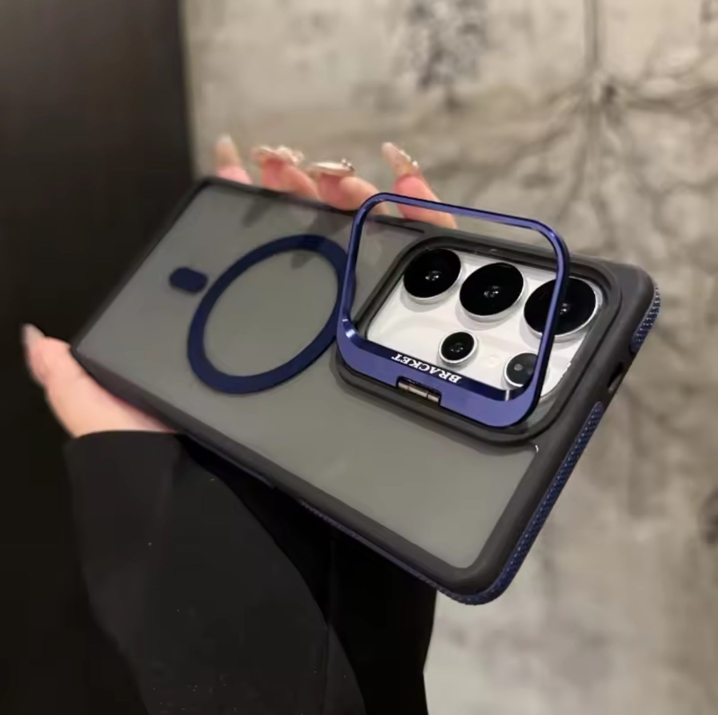 For Magsafe Magnetic Metal Lens Protection Stand Case For Galaxy Samsung S25 S24 S23 S26 Ultra Plus FE Shockproof Cover Bumper.